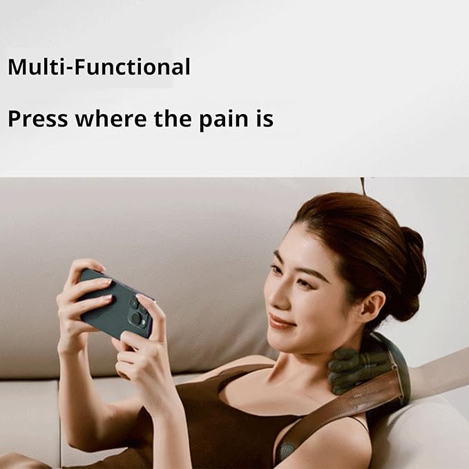 Original N7 Shoulder Hand Neck Massager Fingers with Heat Simulated Human Hand Design for Pain Relief, 4D Kneading Massage Deep Tissue and Back Pain Relief